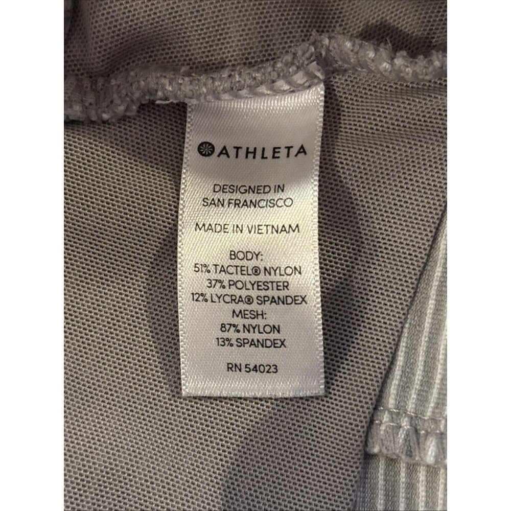 Athleta Striped Gray White Pull String Pull On Sh… - image 5